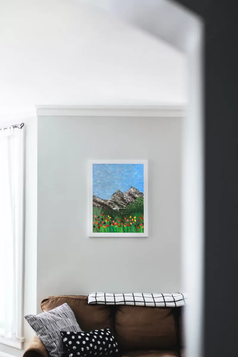 Inspired by Nature - Original Acrylic Painting - Room Example