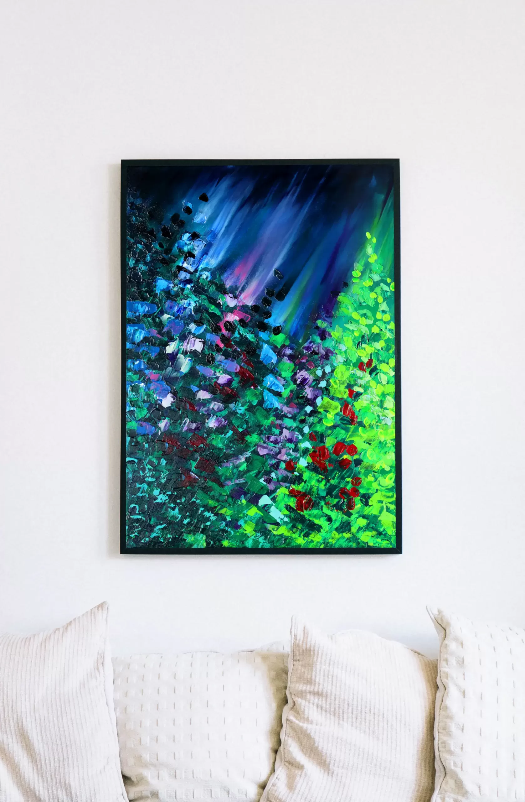 Seek Silence - Original Acrylic Painting - Room Example